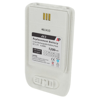 Ascom d63 Phones. Replacement Battery. 1200 mAh (White)