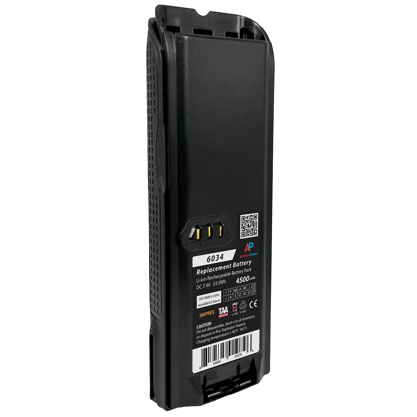 Replacement IMPRES battery for Motorola XTS 3000, 3500 and 5000 Radios. 4500 mAh