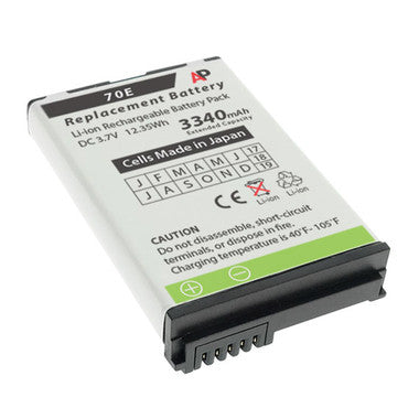 Honeywell Dolphin 70e, 75e and 70E-L00: Replacement Extended Battery. 3340 mAh