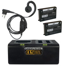 Transformer Charging Station for Motorola CLS Series with 2 Batteries and a Headset. Power Supply