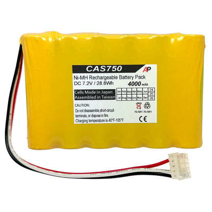 Replacement Battery for CAS Medical 940X Monitor, NIBP 730, 740, 750, 120336, 6036