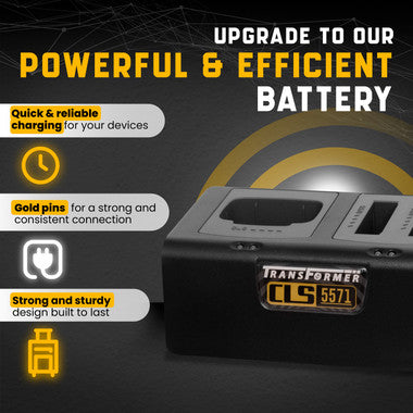 Transformer Charging Station for Motorola CLS Series: 1 Radio & 2 Batteries. Power Supply Included