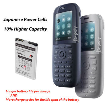 Replacement Battery for Poly Rove, Rove 30, and Rove 40 Phones - Replaces 2200-86910-001 and BP1709/a