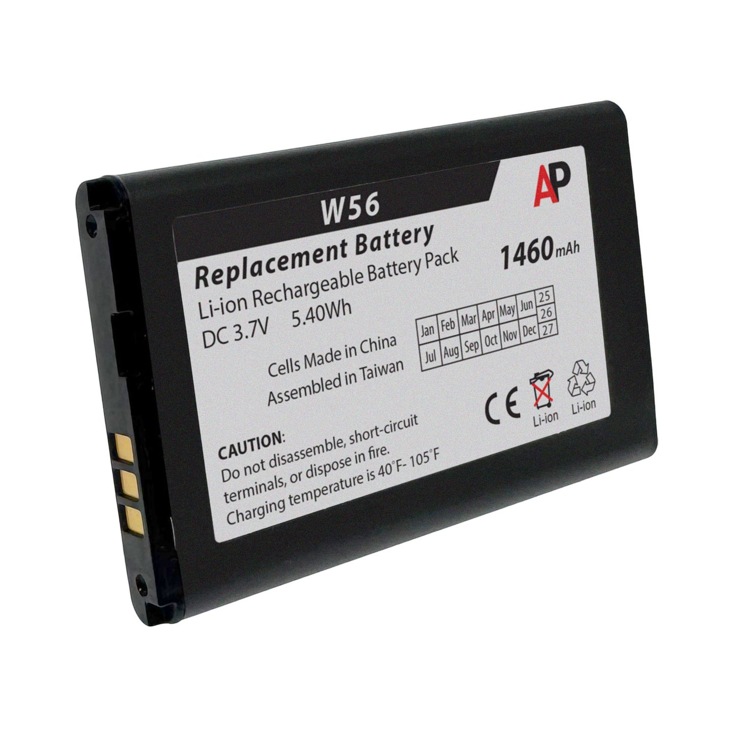 Replacement Battery for Yealink One Talk IP DECT W56P, W56H, W59R, W76P, W77P, W79P