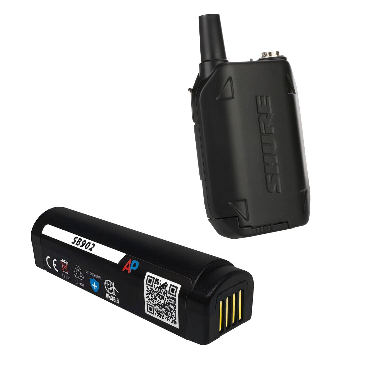Shure GLXD1, GLXD2, GLX-D, and MXW2 Digital Wireless Bodypack Transmitter Battery
