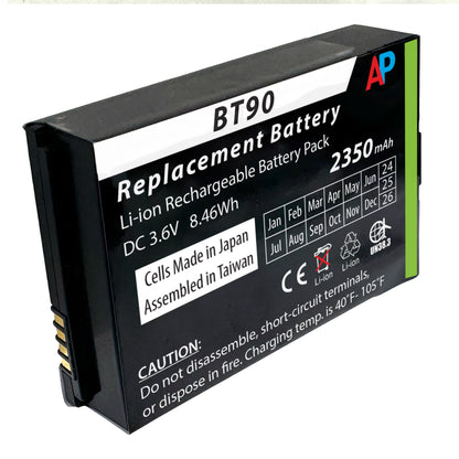 Replacement Battery for Motorola DLR and DLR1020 Two Way Radios - BT90 2350 mAh