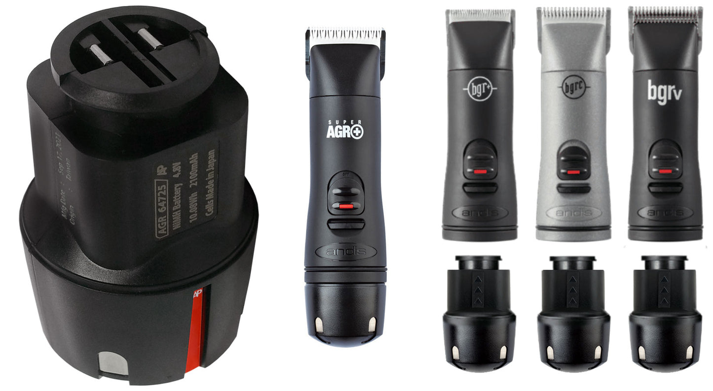 Replacement battery for Andis PowerGroom AGR+ and BGR+ Series Clippers. NiMH, 2100 mAh, Japanese cel