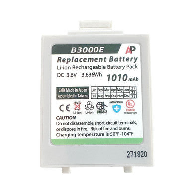 Vocera Communications Badge B3000: Extended Capacity. White Replacement Battery. 1010 mAh