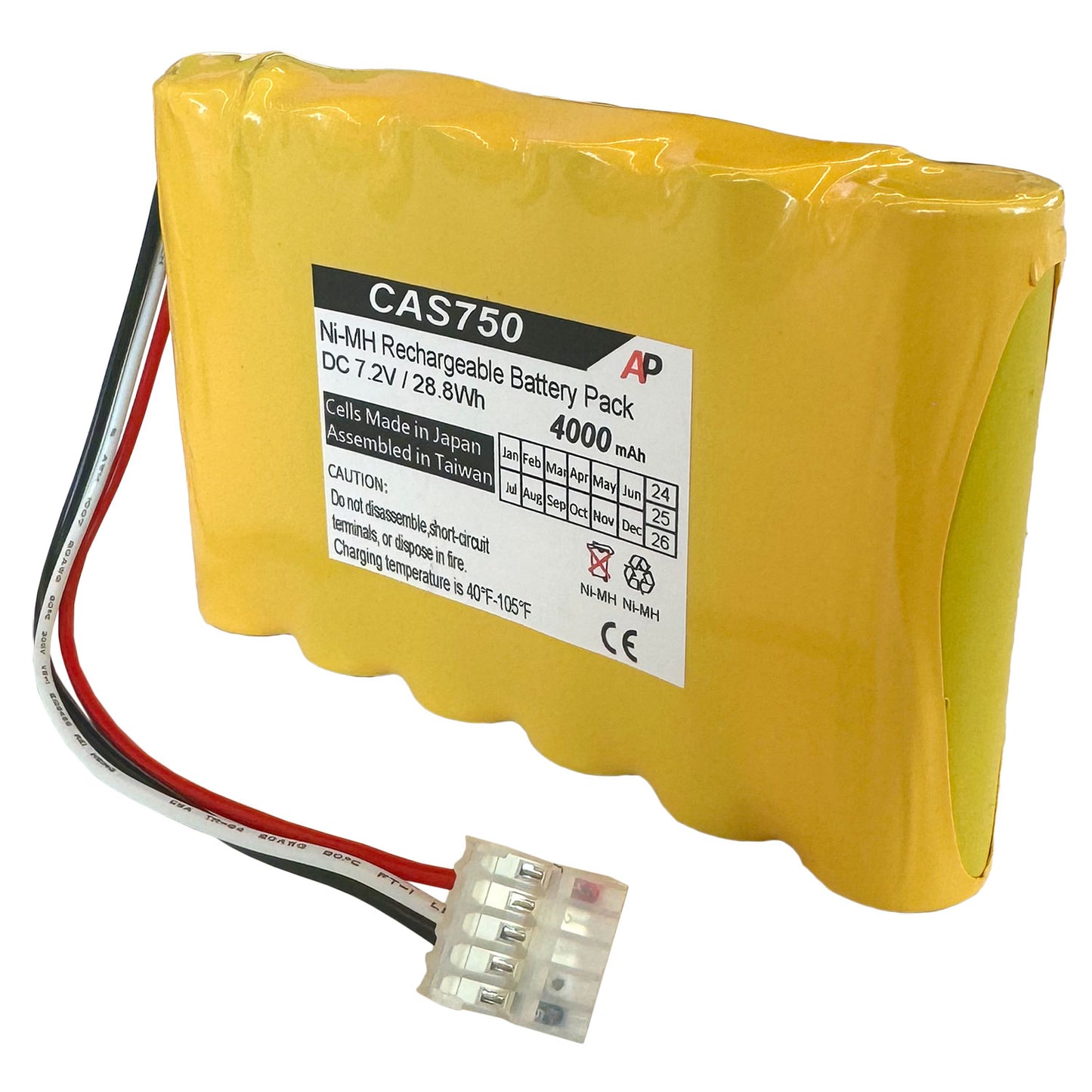Replacement Battery for CAS Medical 940X Monitor, NIBP 730, 740, 750, 120336, 6036