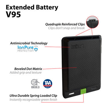 V95 Battery BLI0000100 for SpectraLink Versity 9553, 9540, 9653, & 9640 - Extended Capacity