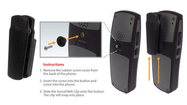 Polycom / SpectraLink 8400 & 8440 Series Phones. Screw in Swivel Belt Clip